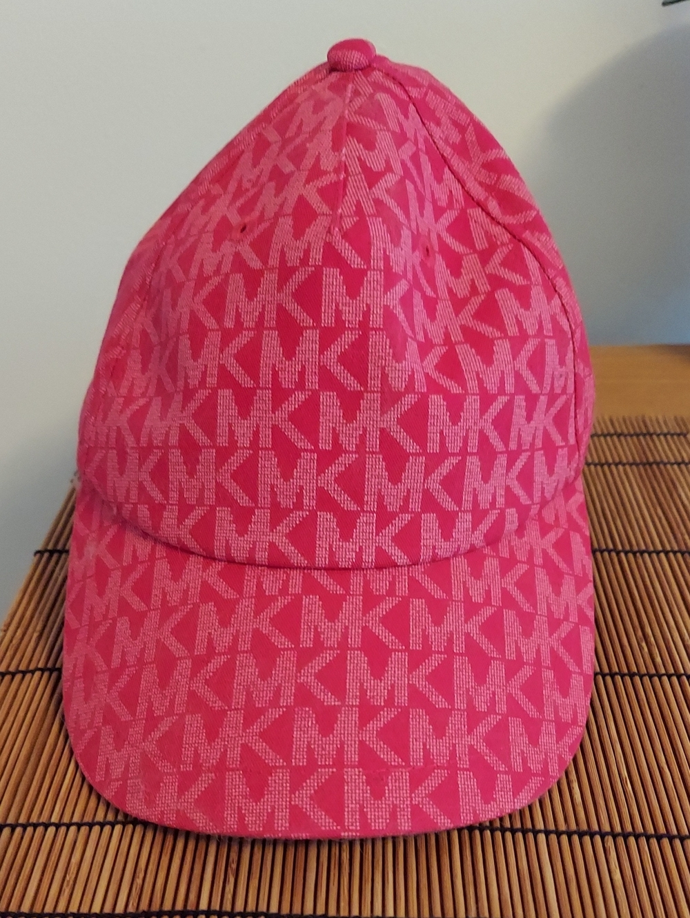 Michael Kors Red MK Monogram Baseball Cap